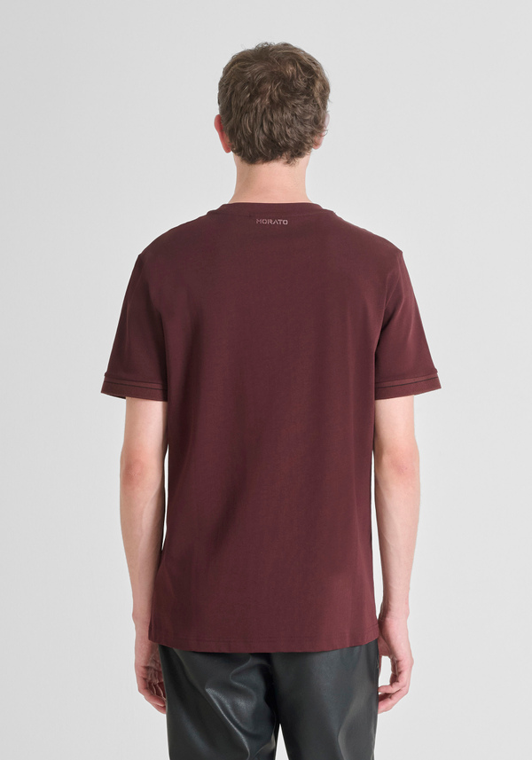 T-SHIRT SLIM FIT COTTON JERSEY WITH SMALL TIGER LOGO - Antony Morato Online Shop