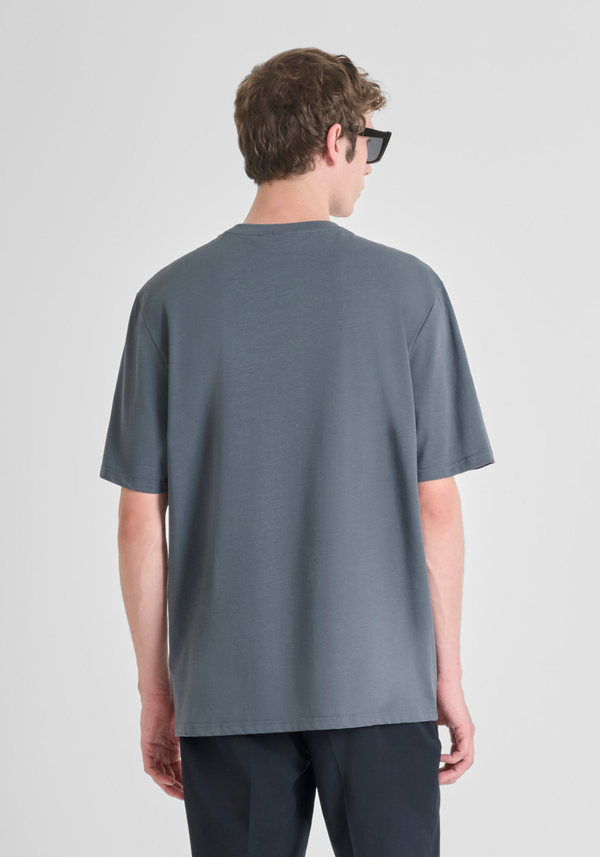 T-SHIRT RELAXED COTTON JERSEY SHIRT WITH LOGO - Antony Morato Online Shop
