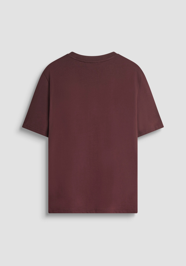 REGULAR FIT COTTON JERSEY T-SHIRT WITH SPONGE LOGO - Antony Morato Online Shop