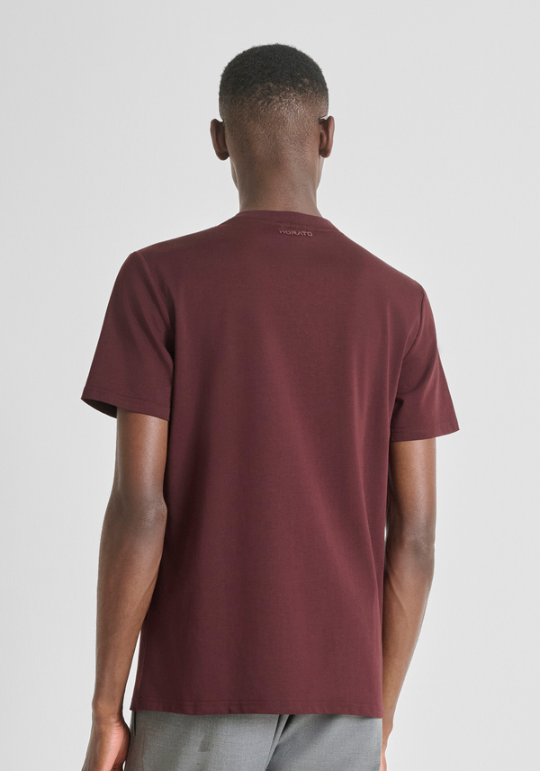 REGULAR FIT COTTON JERSEY T-SHIRT WITH RUBBERIZED TIGER PRINT - Antony Morato Online Shop