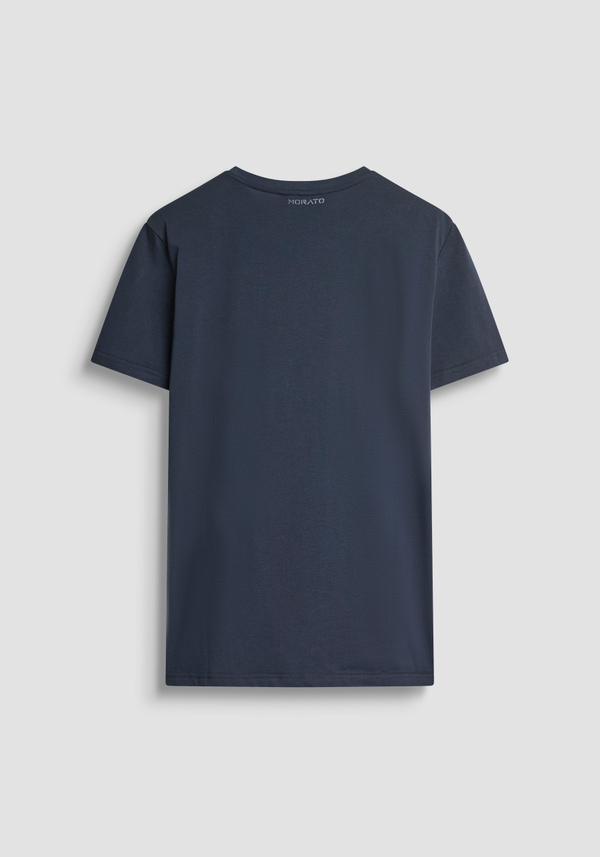 REGULAR FIT COTTON JERSEY T-SHIRT WITH RUBBERIZED TIGER PRINT - Antony Morato Online Shop