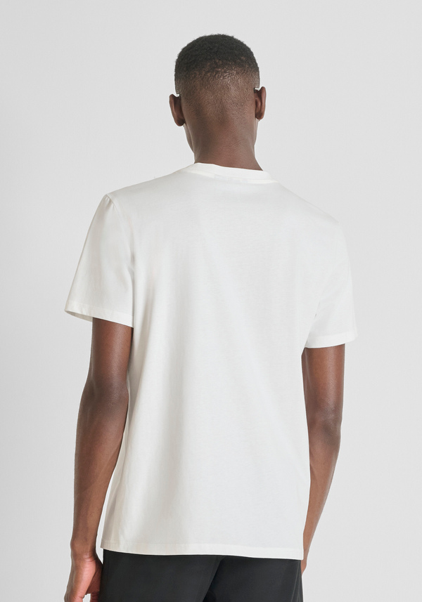 REGULAR FIT T-SHIRT IN COTTON JERSEY WITH LETTERING LOGO PRINT - Antony Morato Online Shop