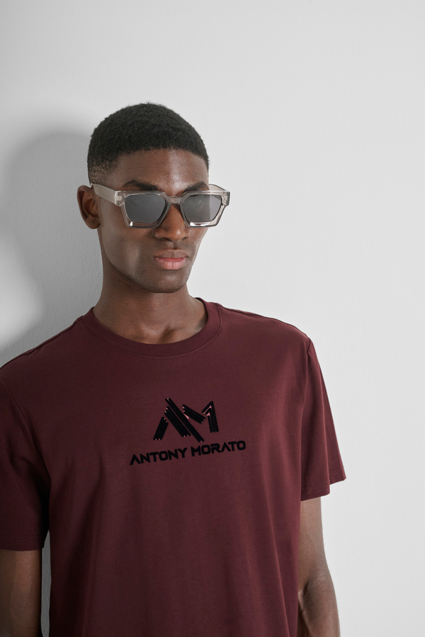 CAMISETA REGULAR FIT DE PUNTO DE ALGODÓN CON LOGOTIPO ESTAMPADO - Antony Morato Online Shop