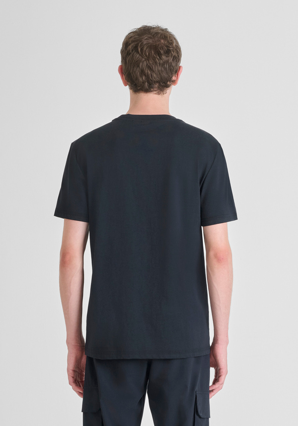 REGULAR FIT T-SHIRT IN COTTON JERSEY WITH LETTERING LOGO PRINT - Antony Morato Online Shop