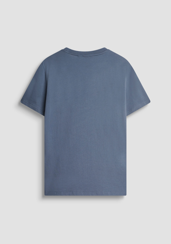 REGULAR FIT COTTON JERSEY T-SHIRT WITH LETTERING LOGO PRINT - Antony Morato Online Shop