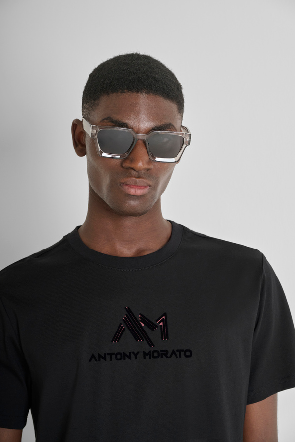 REGULAR FIT COTTON JERSEY T-SHIRT WITH LETTERING LOGO PRINT - Antony Morato Online Shop