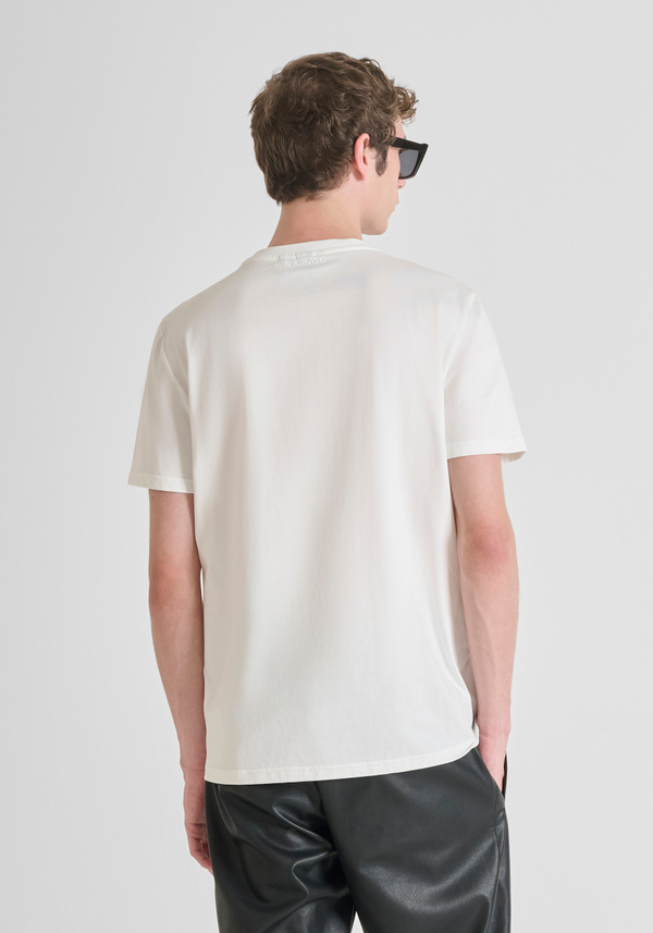 REGULAR FIT COTTON JERSEY T-SHIRT WITH SKULL PRINT - Antony Morato Online Shop