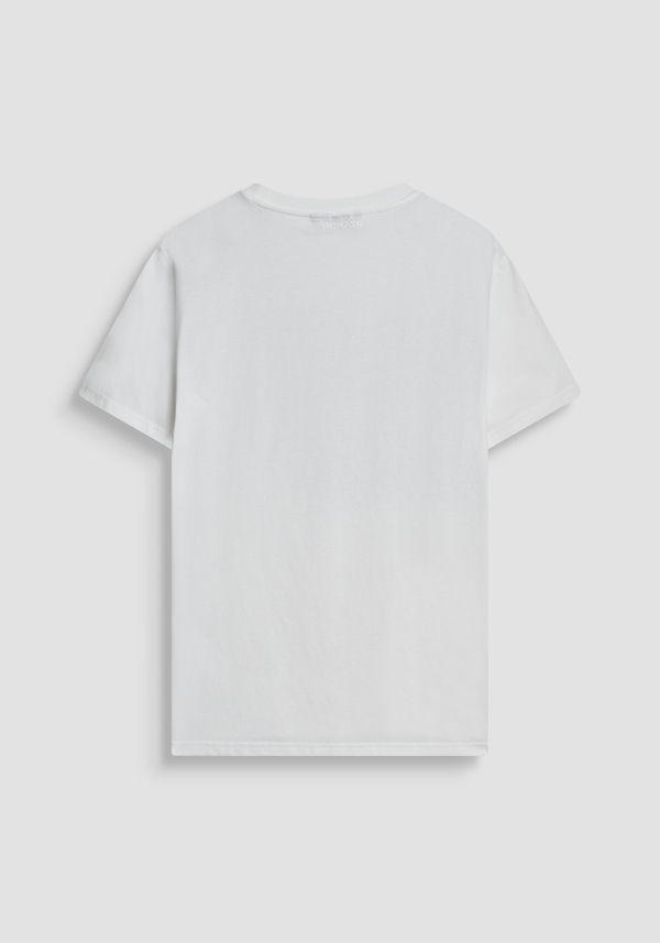 REGULAR FIT COTTON JERSEY T-SHIRT WITH SKULL PRINT - Antony Morato Online Shop