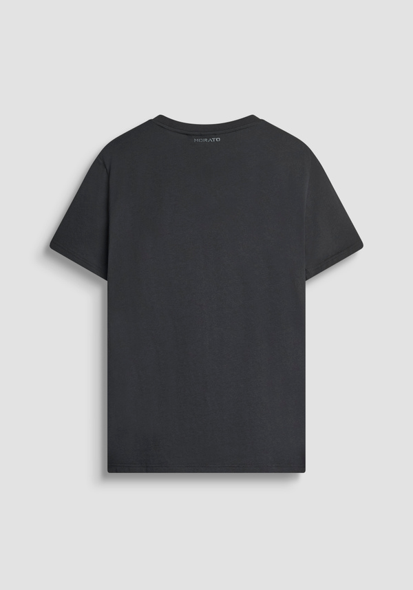 REGULAR FIT COTTON JERSEY T-SHIRT WITH SKULL PRINT - Antony Morato Online Shop