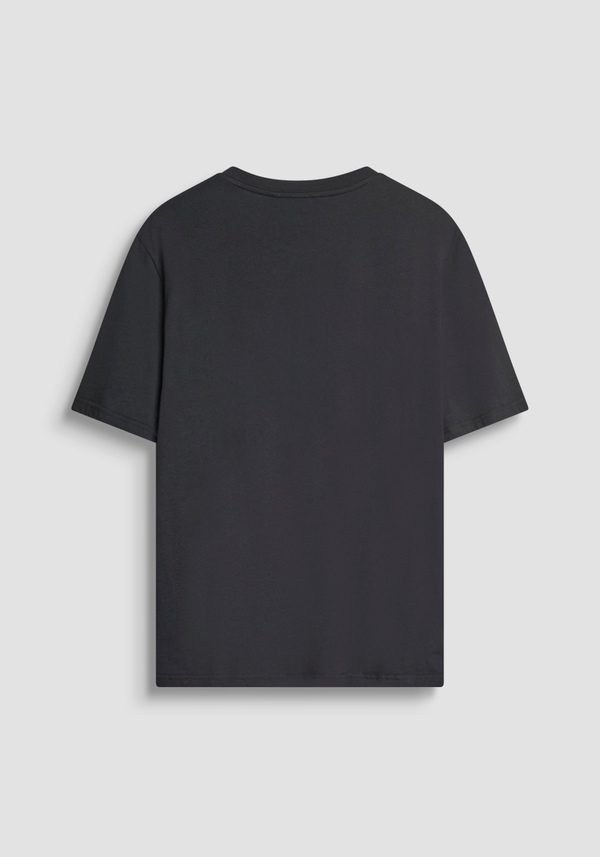 RELAXED FIT T-SHIRT IN COTTON JERSEY WITH EMBLEM PRINT - Antony Morato Online Shop