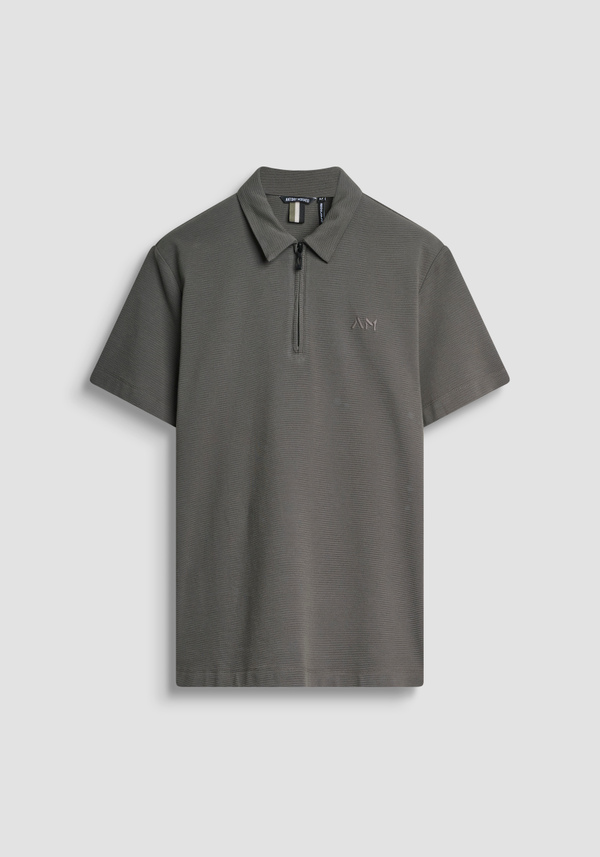 REGULAR FIT-POLOSHIRT AUS DOBBY-BAUMWOLLJERSEY MIT GESTICKTEM LOGO - Antony Morato Online Shop