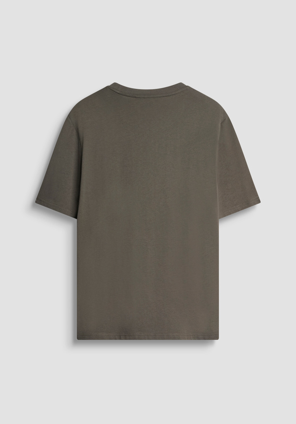 RELAXED FIT T-SHIRT IN COTTON JERSEY WITH SPONGE EFFECT LOGO PRINT - Antony Morato Online Shop
