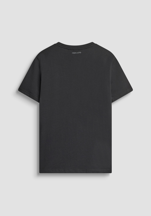 REGULAR FIT COTTON JERSEY T-SHIRT WITH TIGER PRINT - Antony Morato Online Shop