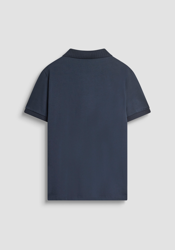 POLO REGULAR FIT EN JERSEY DE COTON AVEC LOGO CAOUTCHOUC - Antony Morato Online Shop