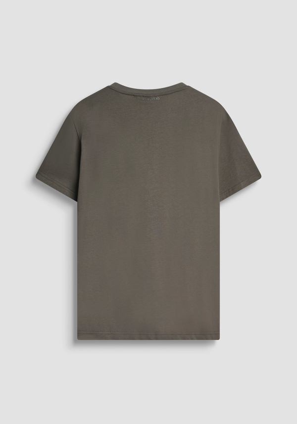REGULAR FIT COTTON JERSEY T-SHIRT WITH REFLECTIVE TIGER PRINT - Antony Morato Online Shop