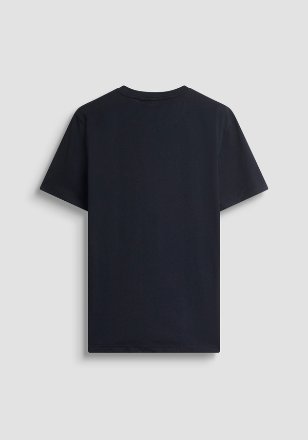 REGULAR FIT COTTON JERSEY T-SHIRT WITH DIAMOND PRINT - Antony Morato Online Shop