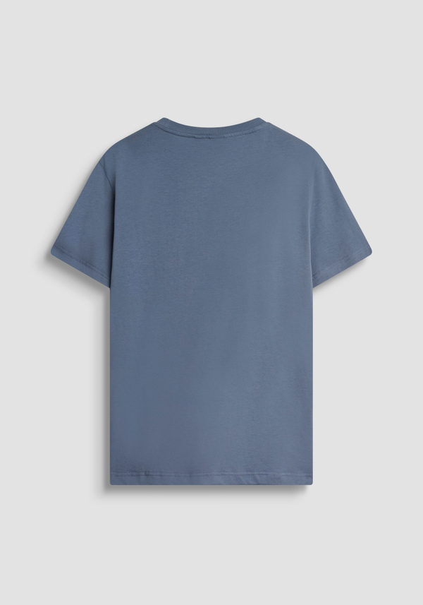 REGULAR FIT COTTON JERSEY T-SHIRT WITH DIAMOND PRINT - Antony Morato Online Shop