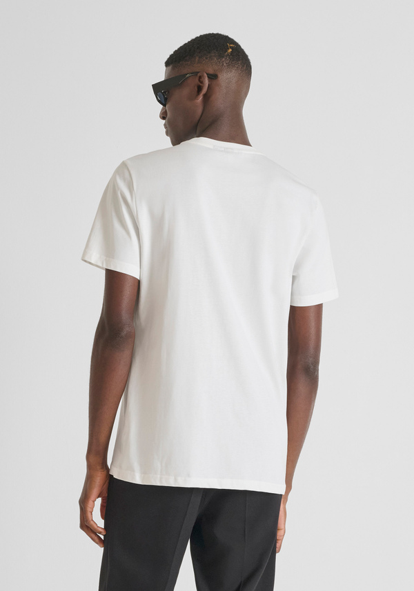 REGULAR FIT COTTON JERSEY T-SHIRT WITH PHOTO PRINT - Antony Morato Online Shop