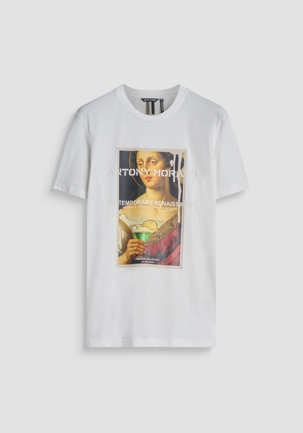 REGULAR FIT COTTON JERSEY T-SHIRT WITH PHOTO PRINT - Antony Morato Online Shop