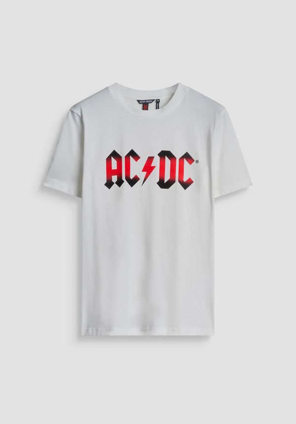 REGULAR FIT COTTON T-SHIRT WITH ACDC PRINT - Antony Morato Online Shop