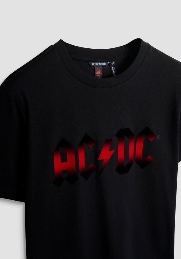 REGULAR FIT COTTON T-SHIRT WITH ACDC PRINT - Antony Morato Online Shop
