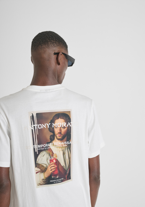 T-SHIRT RELAXED EN JERSEY DE COTON AVEC IMPRIMÉ ARTS - Antony Morato Online Shop