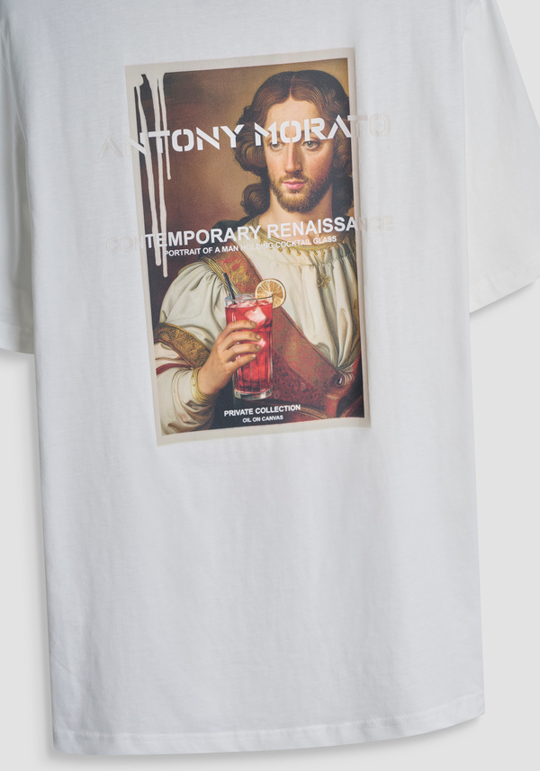 T-SHIRT RELAXED EN JERSEY DE COTON AVEC IMPRIMÉ ARTS - Antony Morato Online Shop