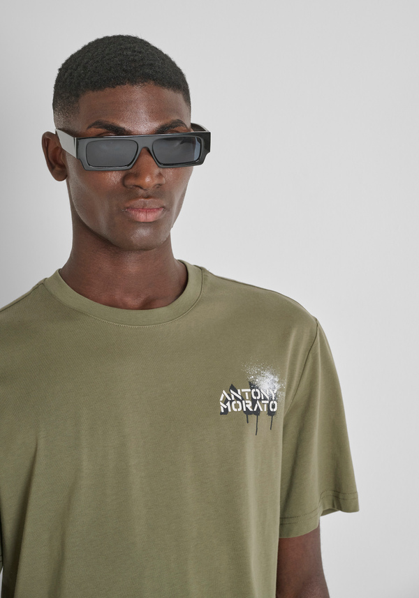 T-SHIRT RELAXED AUS BAUMWOLL-JERSEY MIT ARTS-DRUCK - Antony Morato Online Shop