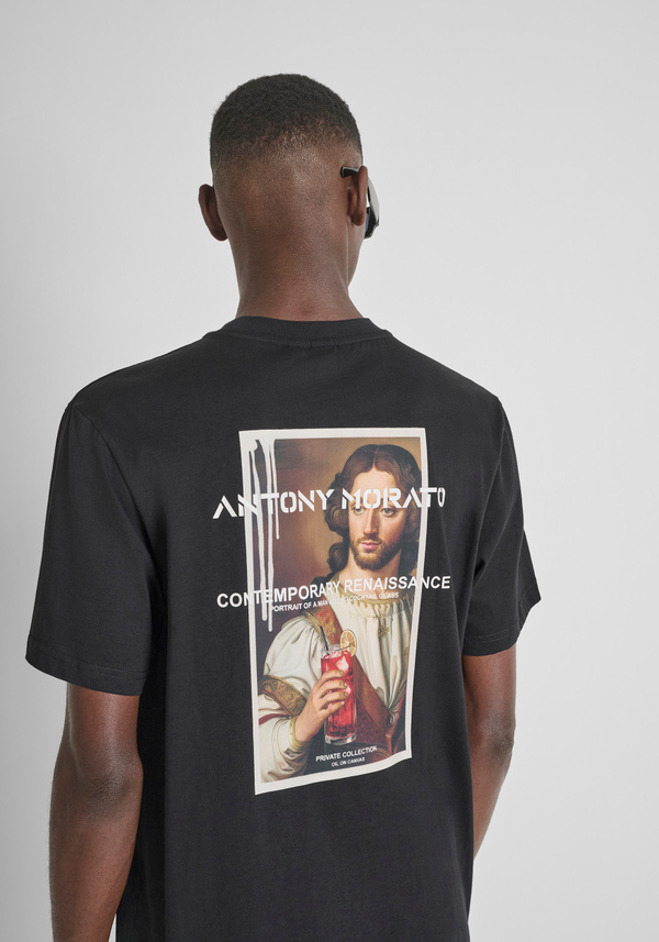 RELAXED FIT COTTON JERSEY T-SHIRT WITH ARTS PRINT - Antony Morato Online Shop