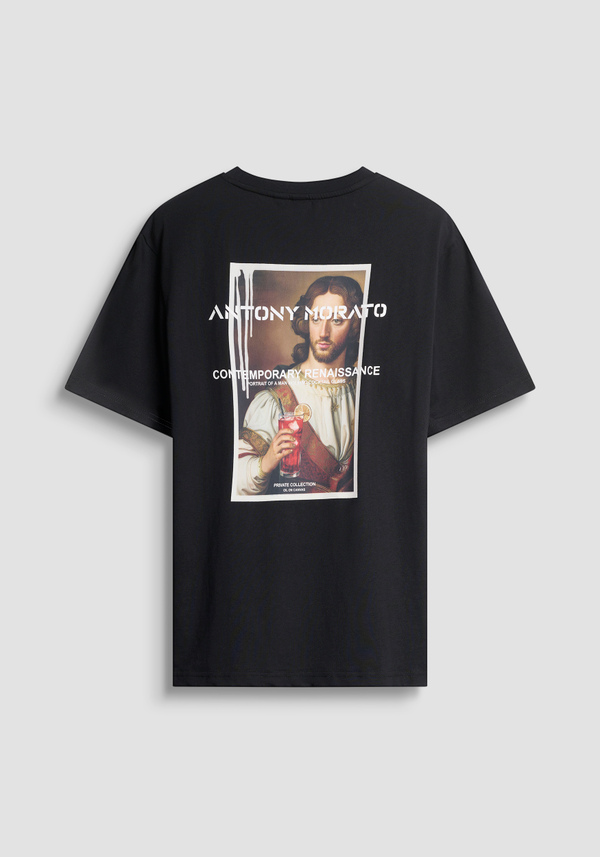 RELAXED FIT COTTON JERSEY T-SHIRT WITH ARTS PRINT - Antony Morato Online Shop