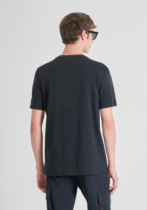 REGULAR FIT COTTON JERSEY T-SHIRT WITH LOGO PRINT - Antony Morato Online Shop
