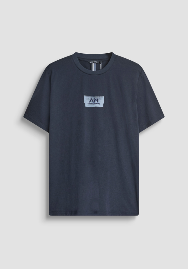 REGULAR FIT COTTON JERSEY T-SHIRT WITH LOGO PRINT - Antony Morato Online Shop