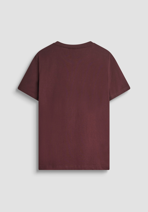 REGULAR FIT COTTON JERSEY T-SHIRT WITH LETTERING LOGO PRINT - Antony Morato Online Shop