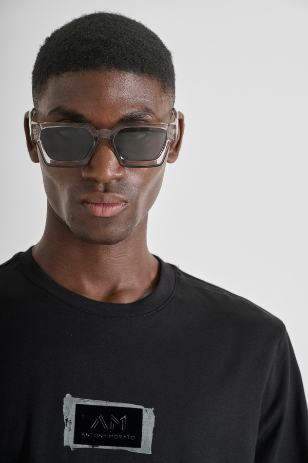 REGULAR FIT COTTON JERSEY T-SHIRT WITH LETTERING LOGO PRINT - Antony Morato Online Shop