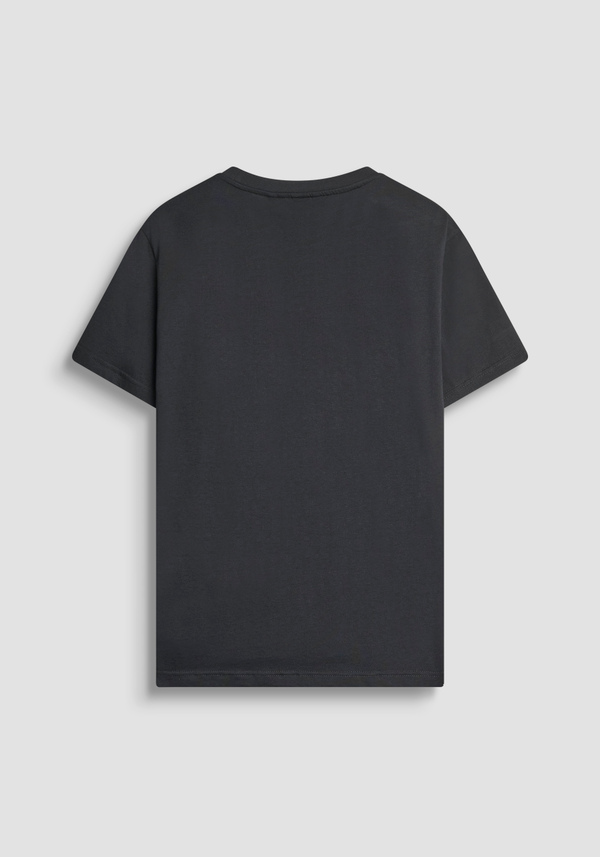 REGULAR FIT COTTON JERSEY T-SHIRT WITH LETTERING LOGO PRINT - Antony Morato Online Shop