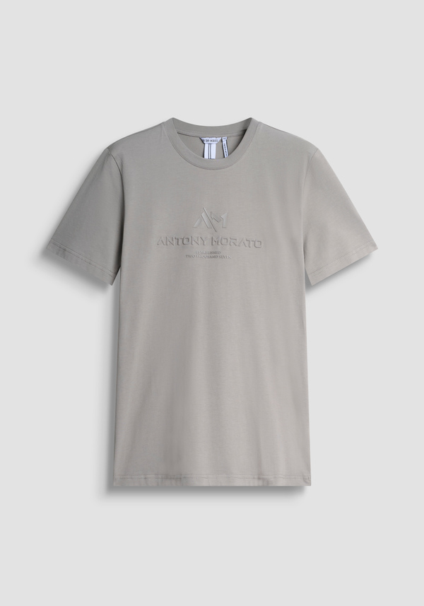 T-SHIRT REGULAR FIT IN JERSEY DI COTONE CON STAMPA RUBBER LOGATA - Antony Morato Online Shop