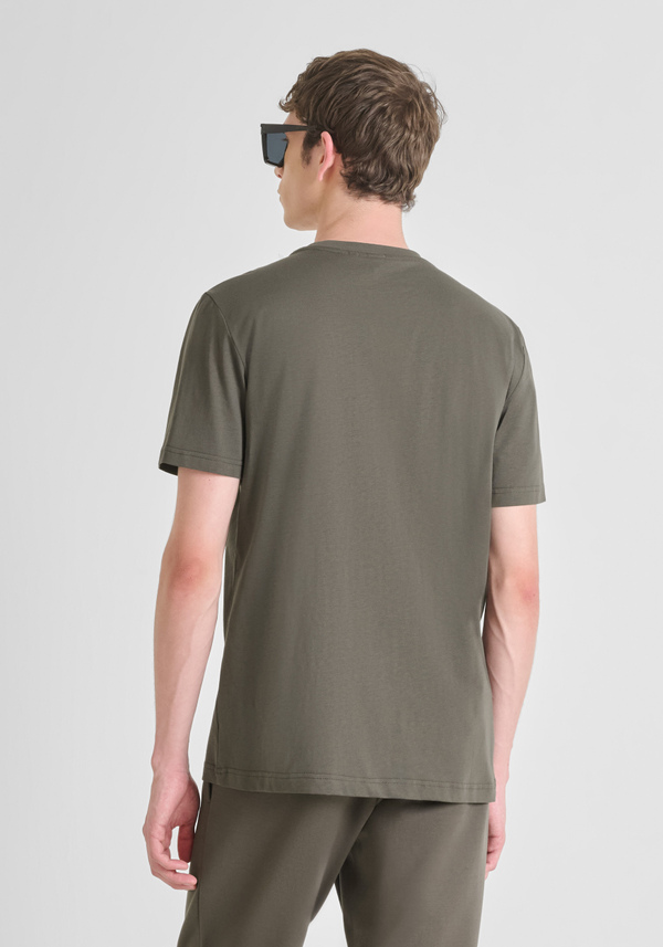 T-SHIRT REGULAR FIT IN JERSEY DI COTONE CON STAMPA RUBBER LOGATA - Antony Morato Online Shop