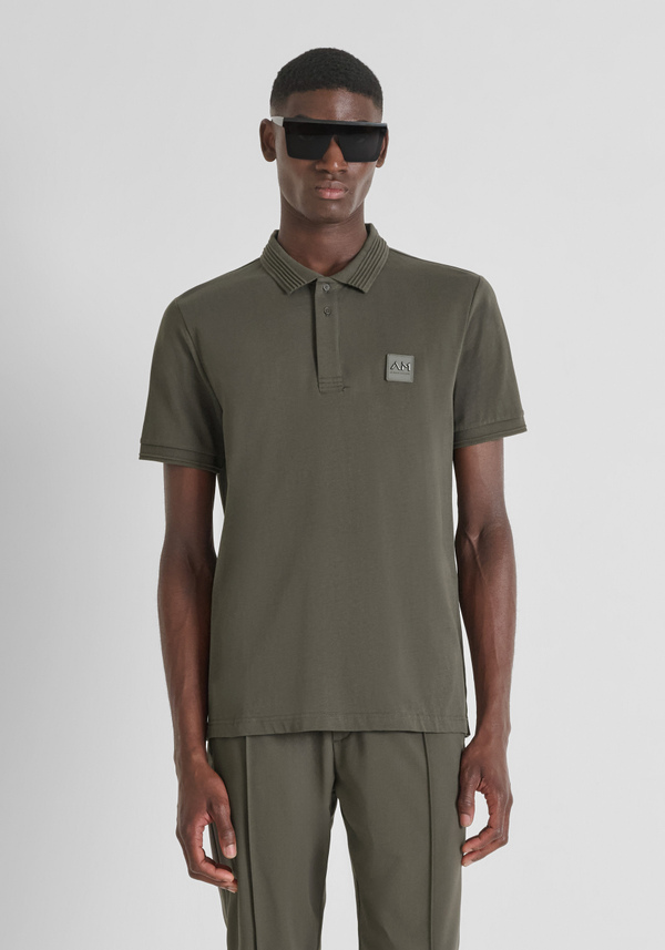 REGULAR FIT-POLOSHIRT AUS BAUMWOLLJERSEY MIT KLEINEM LOGO-PATCH - Antony Morato Online Shop