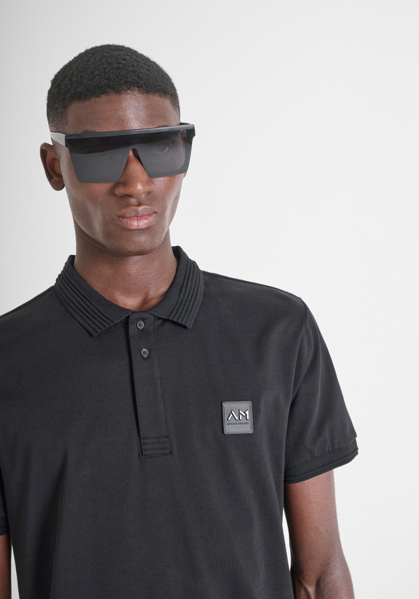 REGULAR FIT-POLOSHIRT AUS BAUMWOLLJERSEY MIT KLEINEM LOGO-PATCH - Antony Morato Online Shop