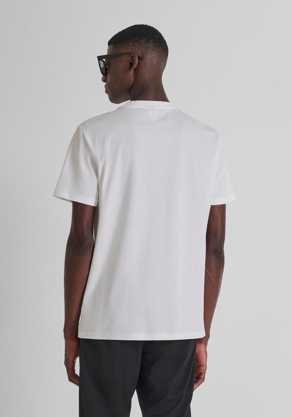 CAMISETA REGULAR FIT DE PUNTO DE ALGODÓN CON PEQUEÑO LOGOTIPO ESTAMPADO - Antony Morato Online Shop
