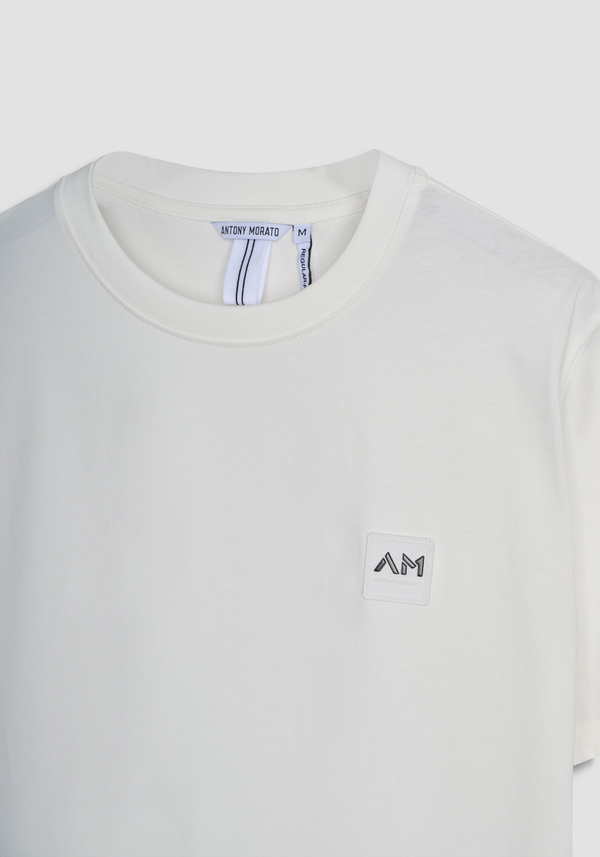T-SHIRT EN JERSEY DE COTON À COUPE RÉGULIÈRE AVEC IMPRESSION D'UN PETIT LOGO - Antony Morato Online Shop