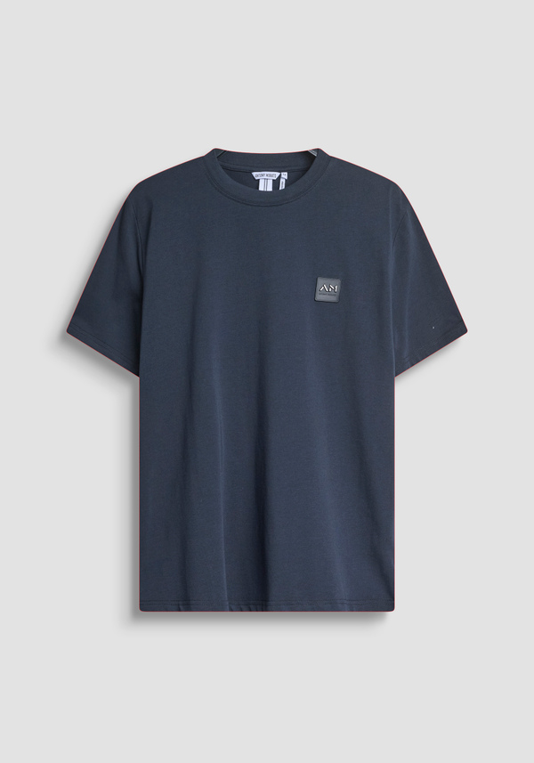 REGULAR FIT COTTON JERSEY T-SHIRT WITH SMALL LOGO PRINT - Antony Morato Online Shop
