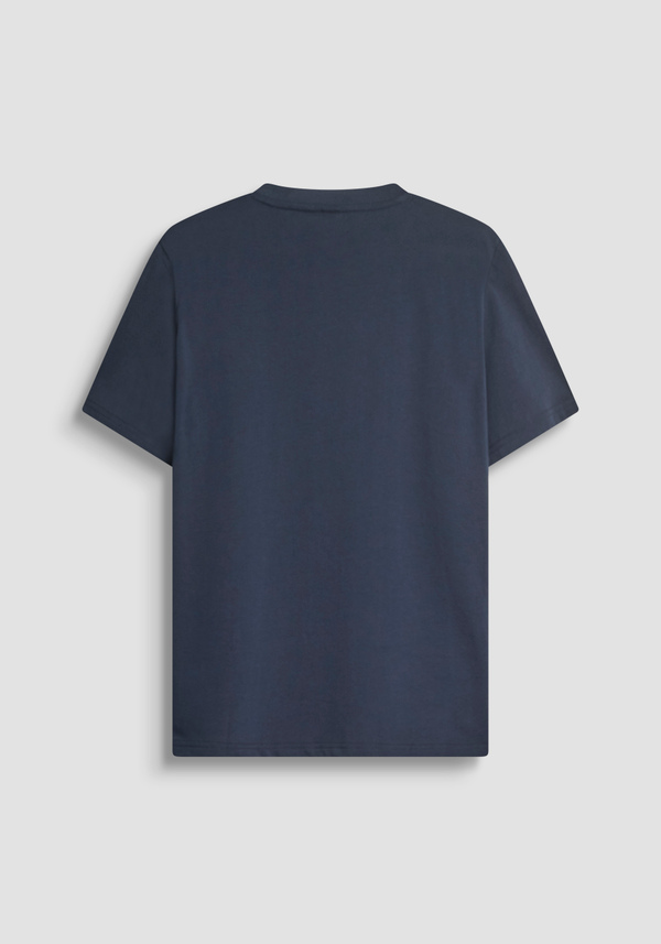 REGULAR FIT COTTON JERSEY T-SHIRT WITH SMALL LOGO PRINT - Antony Morato Online Shop