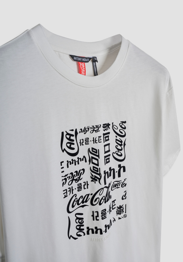 T-SHIRT RELAXED FIT IN JERSEY DI COTONE STAMPA COCA-COLA - Antony Morato Online Shop