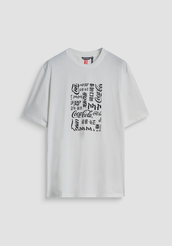 T-SHIRT RELAXED FIT IN JERSEY DI COTONE STAMPA COCA-COLA - Antony Morato Online Shop