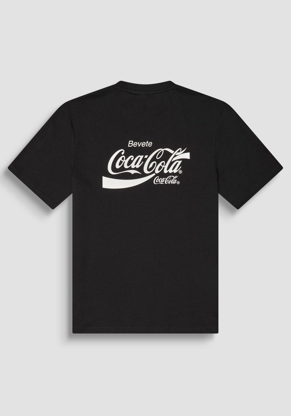 RELAXED FIT COTTON JERSEY T-SHIRT WITH COCA-COLA PRINT - Antony Morato Online Shop