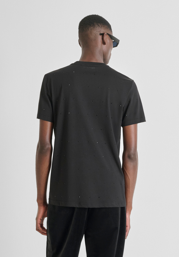 REGULAR FIT T-SHIRT IN COTTON BLEND WITH STUDS - Antony Morato Online Shop