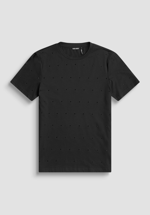 REGULAR FIT T-SHIRT IN COTTON BLEND WITH STUDS - Antony Morato Online Shop