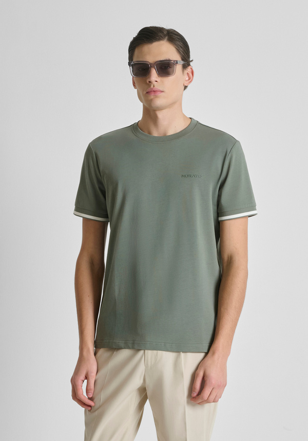 CAMISETA REGULAR FIT DE PUNTO DE ALGODÓN CON LOGOTIPO BORDADO | Antony ...