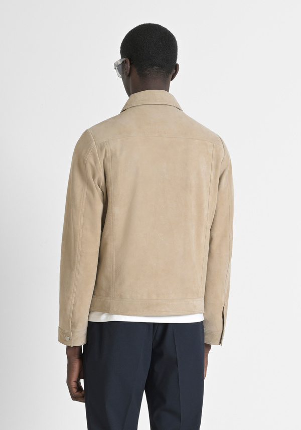 SLIM FIT SUEDE JACKET - Antony Morato Online Shop